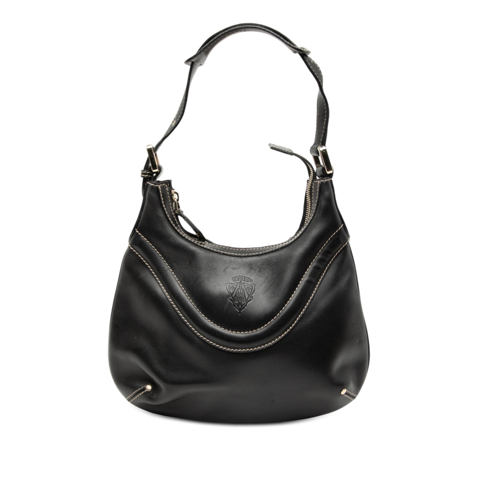 Gucci Leather Hysteria Crest Shoulder Bag