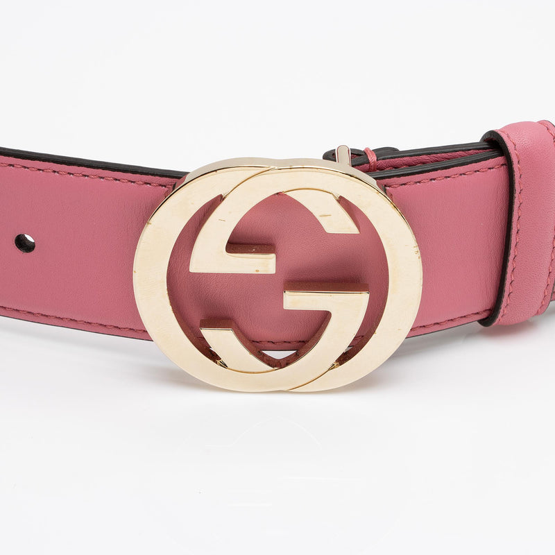 Gucci Leather Interlocking G Belt - Size 32 / 80 (SHF-PyhR7L)