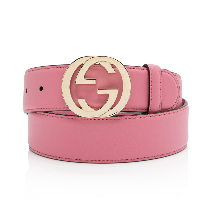 Gucci Leather Interlocking G Belt - Size 32 / 80 (SHF-PyhR7L)