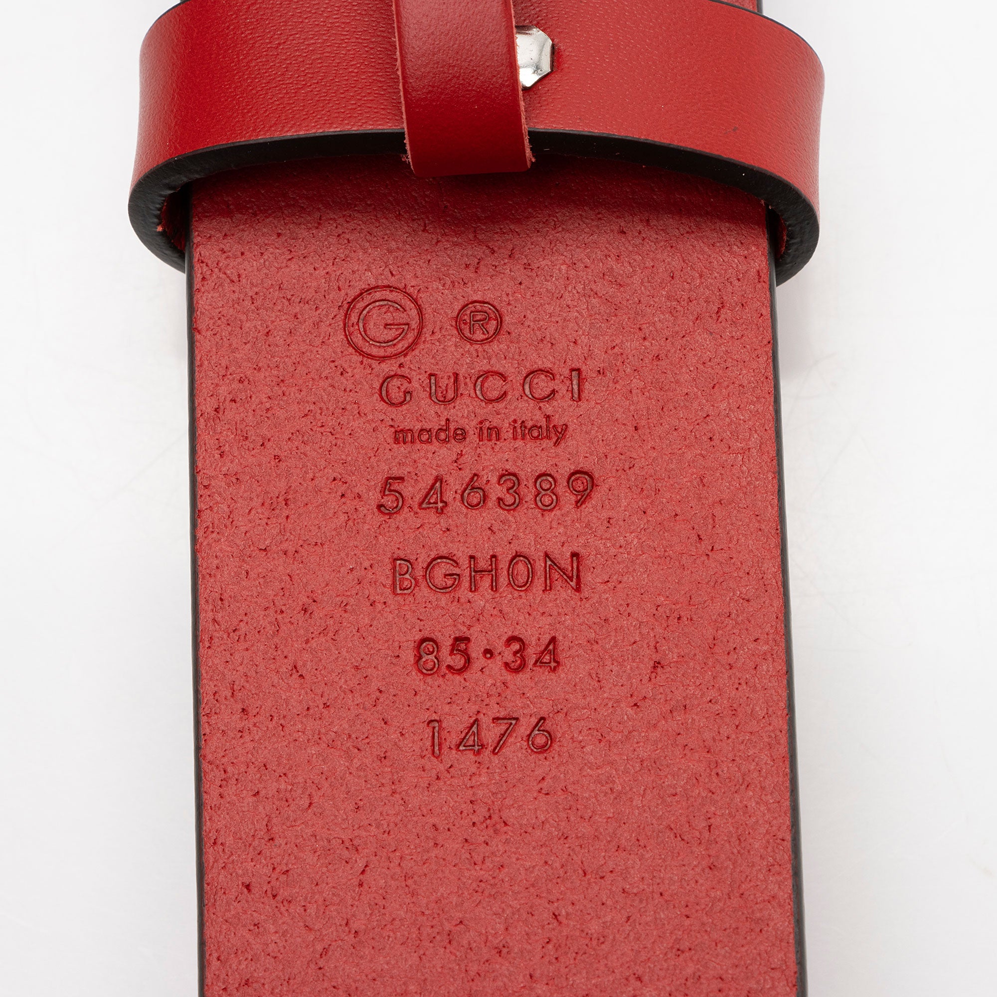 Gucci Leather Interlocking G Belt - Size 34 / 85