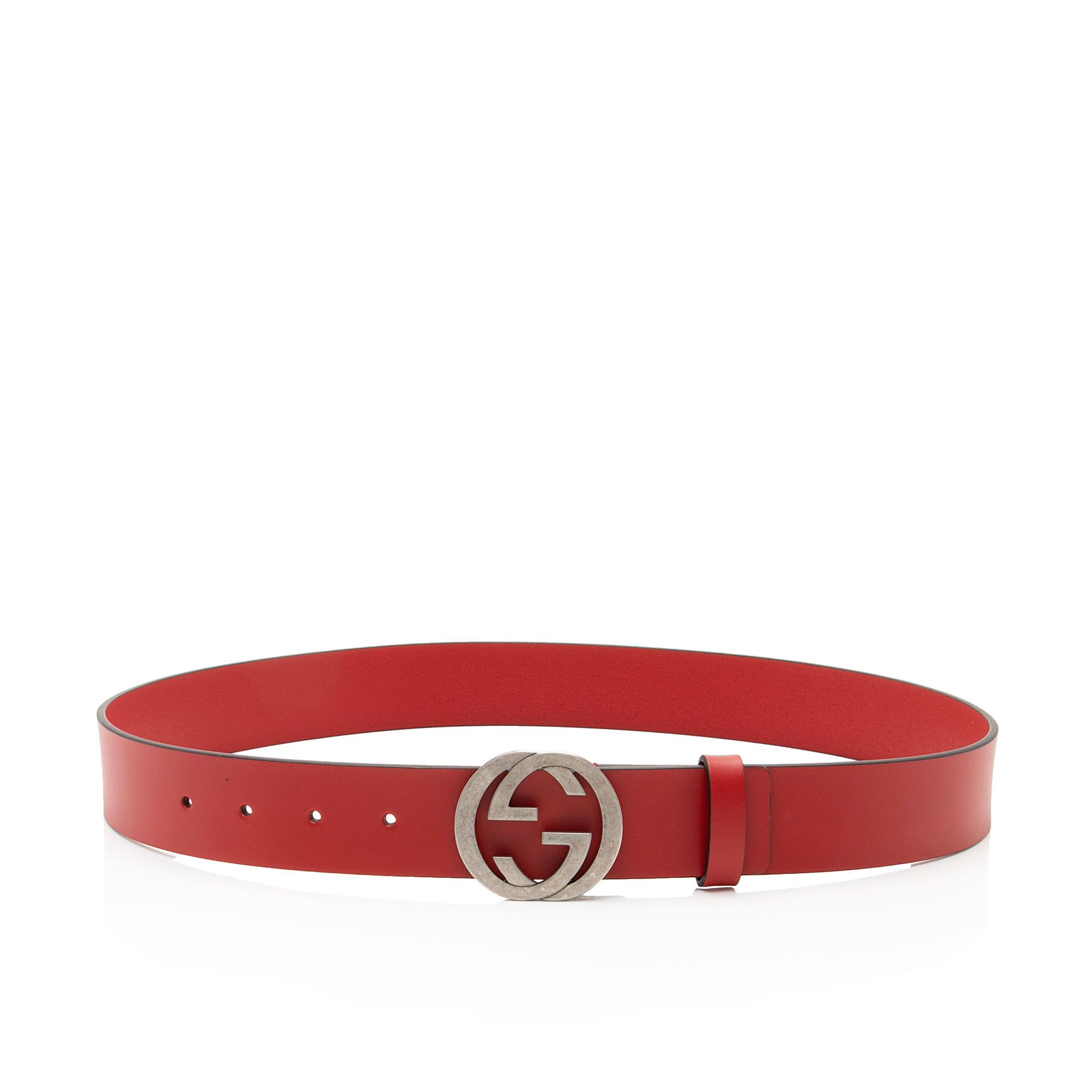 Gucci Leather Interlocking G Belt - Size 34 / 85