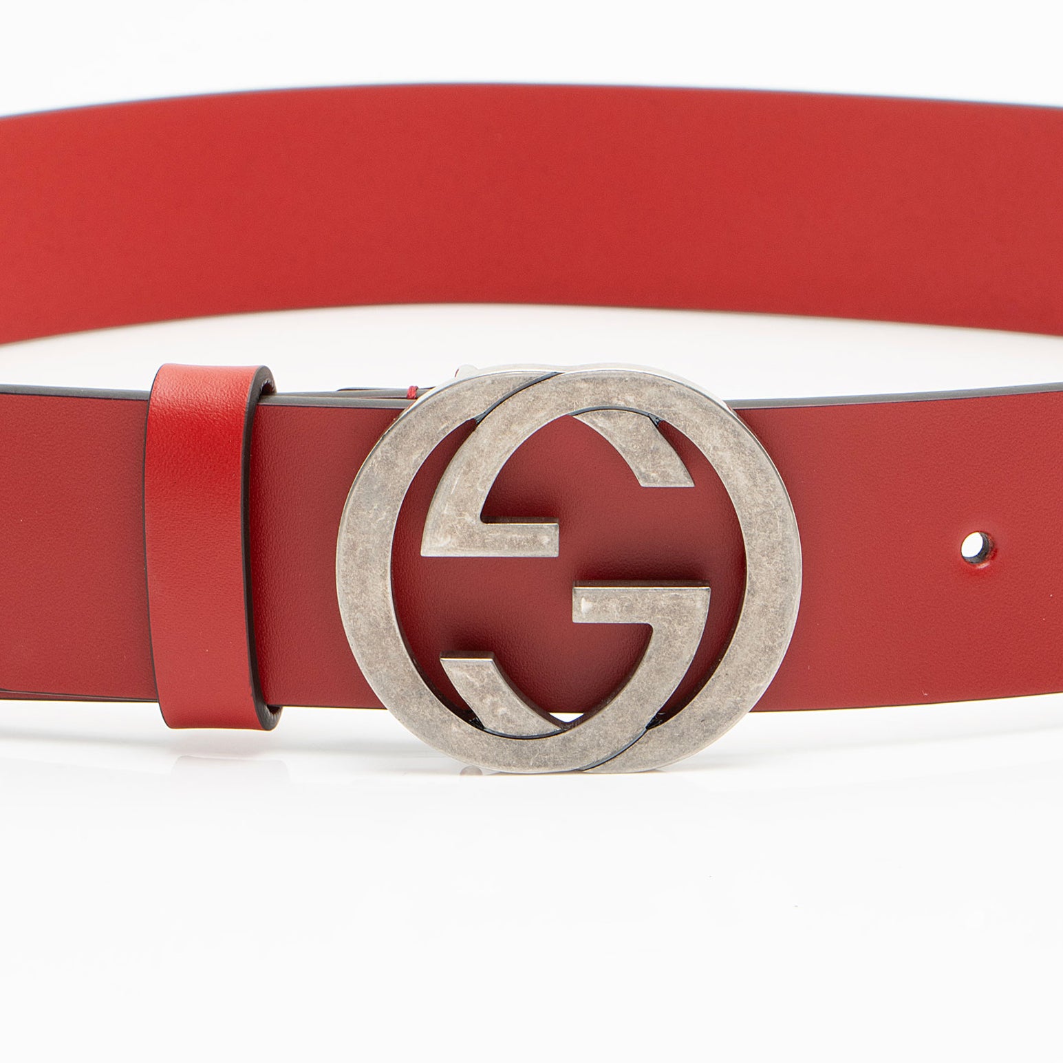 Gucci Leather Interlocking G Belt - Size 34 / 85