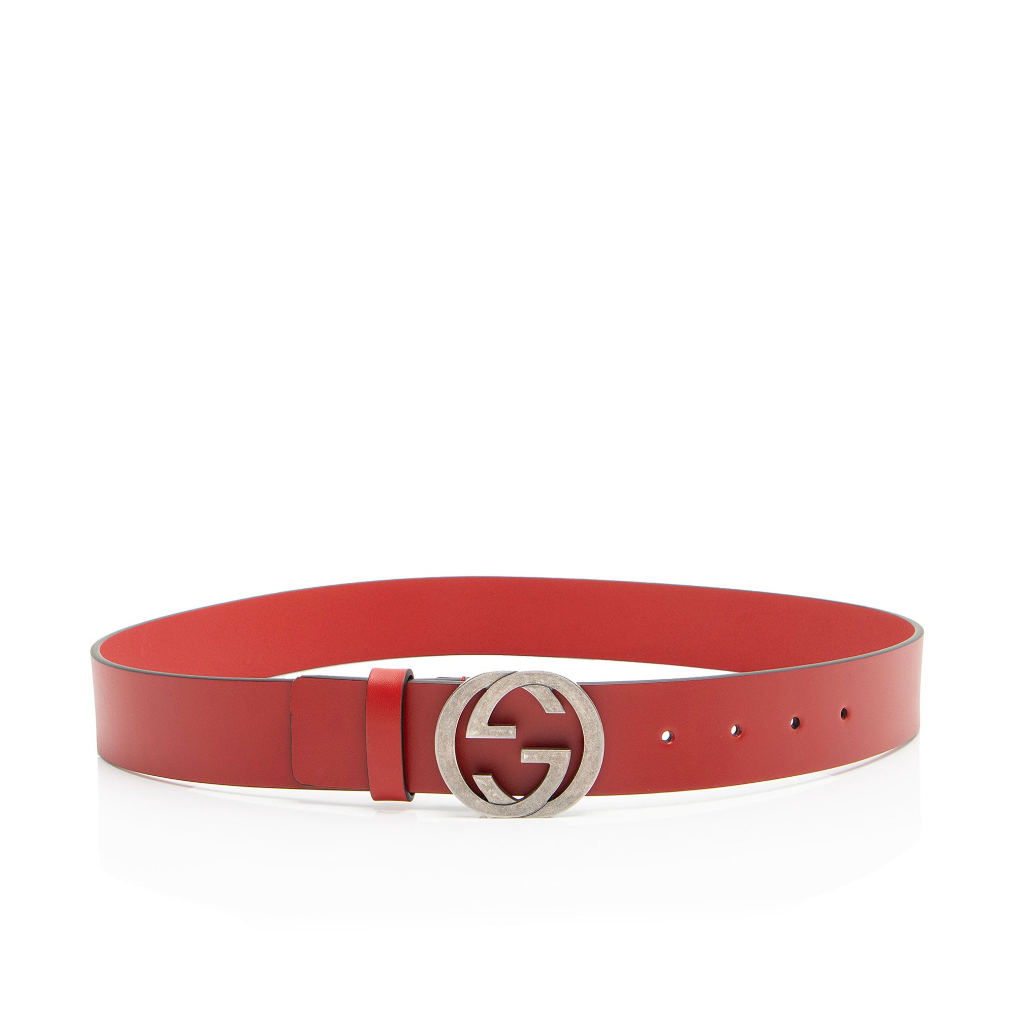 Gucci Leather Interlocking G Belt - Size 34 / 85