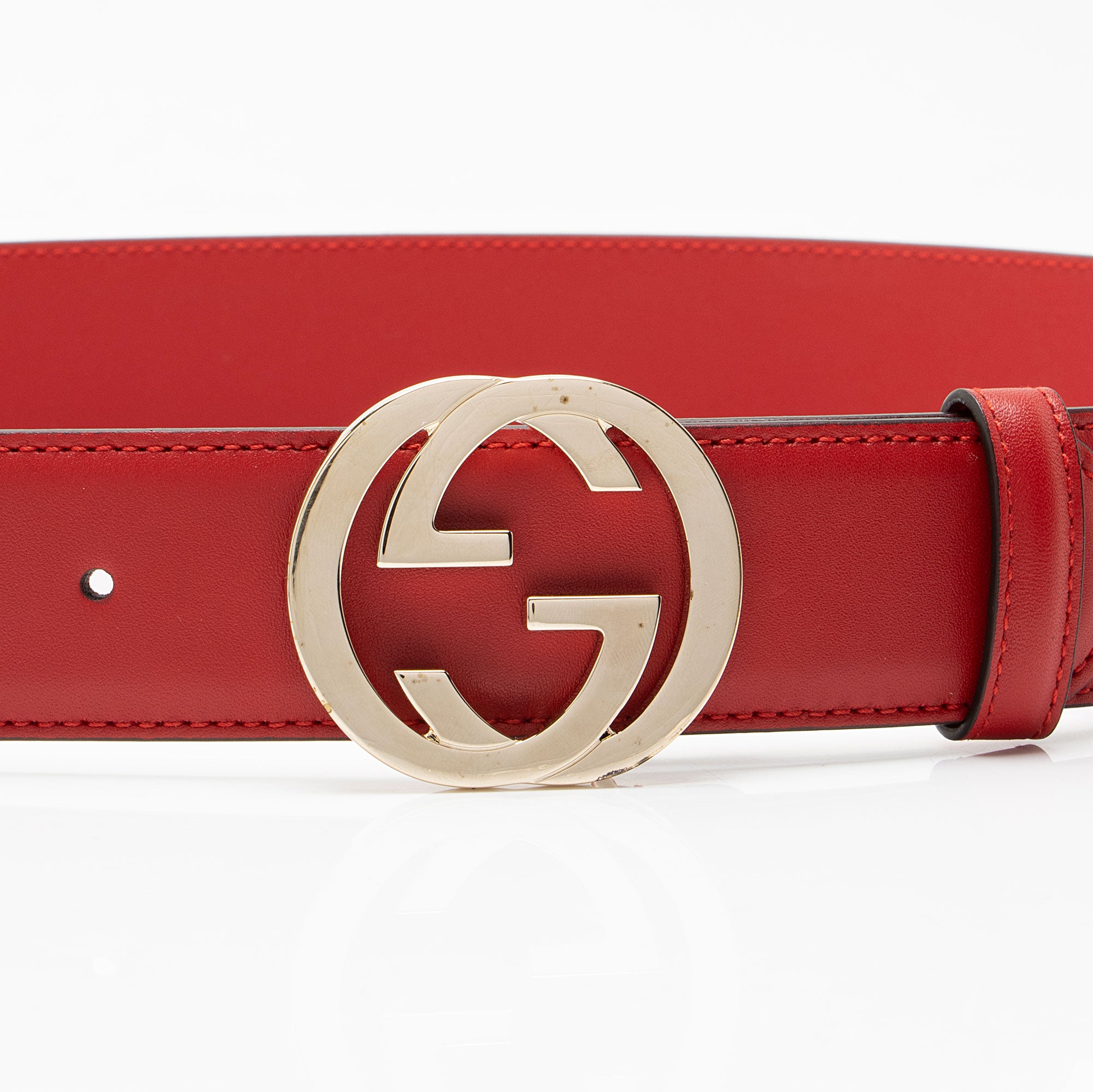 Gucci Leather Interlocking G Belt - Size 36 / 90