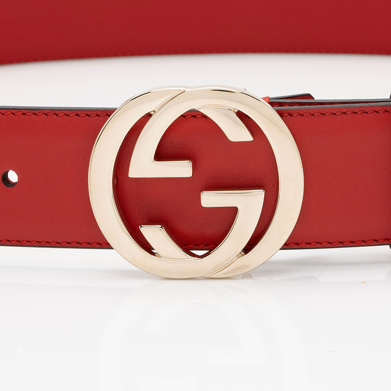 Gucci Leather Interlocking G Belt - Size 38 / 95 (SHF-eaffXQ)