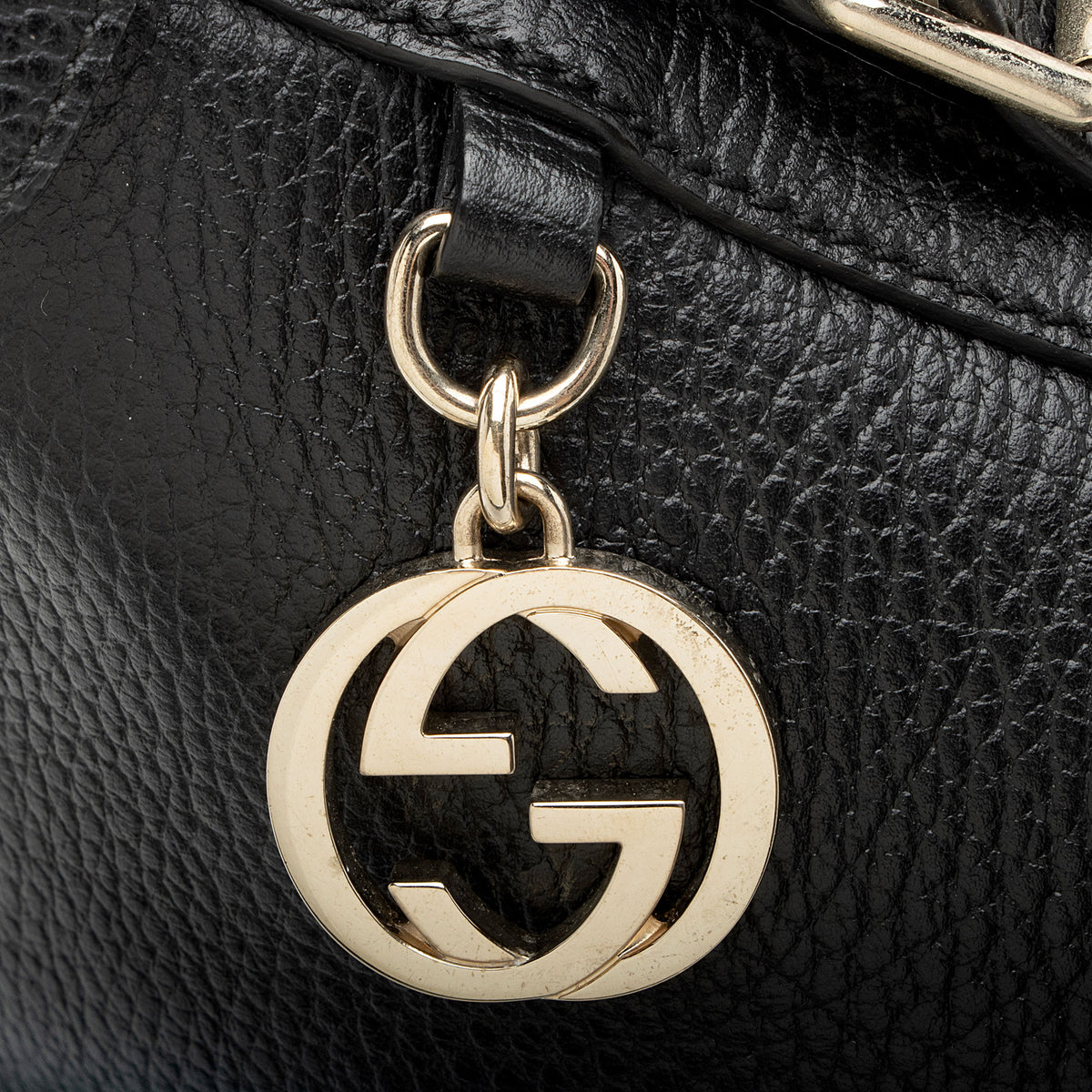 Gucci Leather Interlocking G Charm Hobo