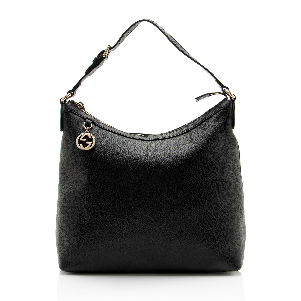Gucci Leather Interlocking G Charm Hobo