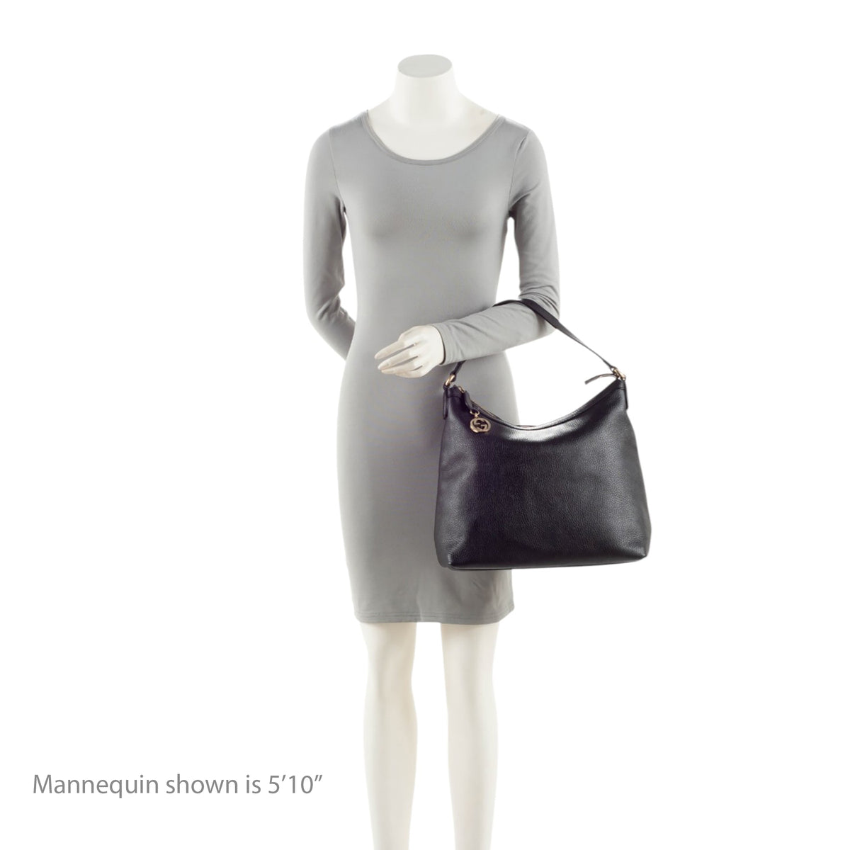 Gucci Leather Interlocking G Charm Hobo