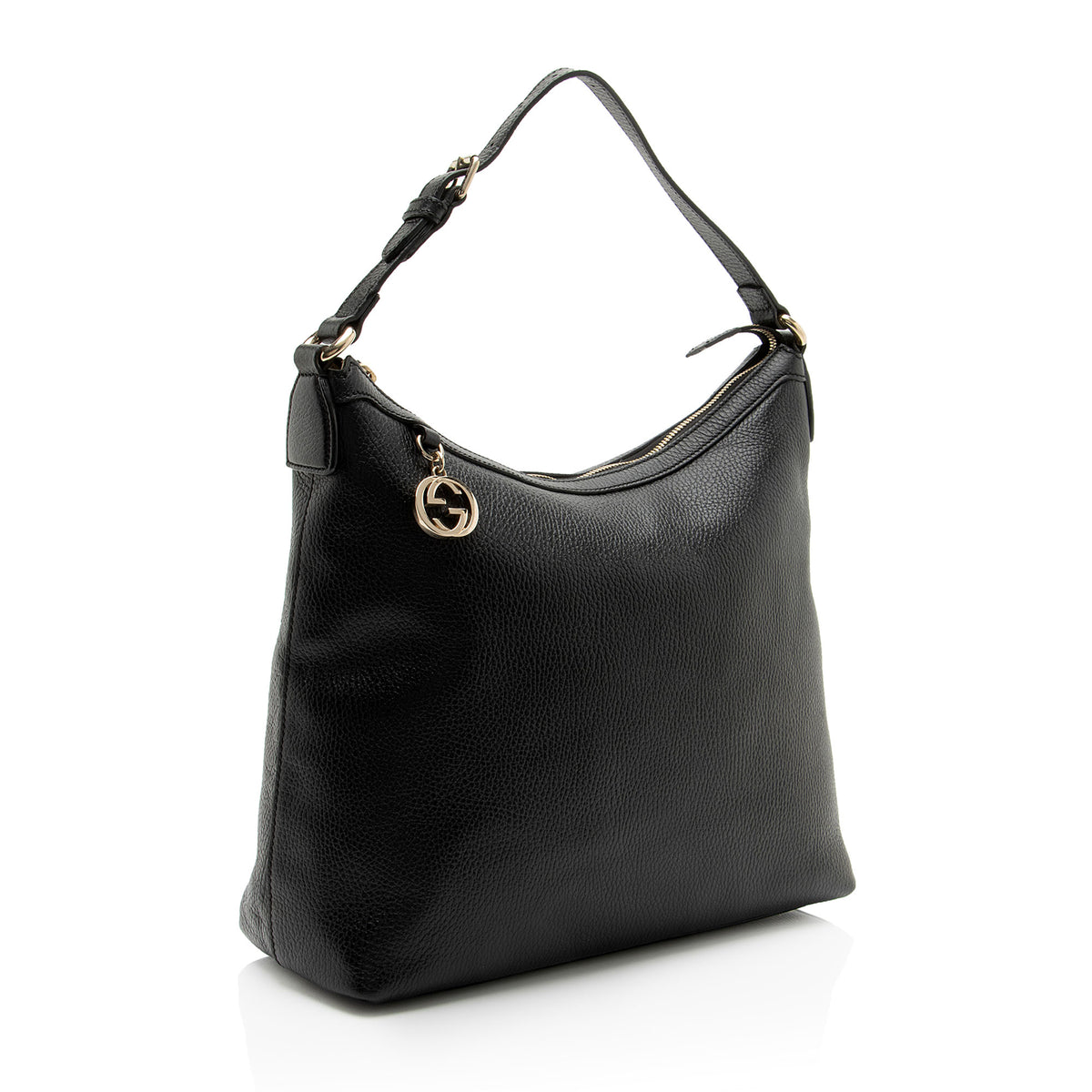Gucci Leather Interlocking G Charm Hobo