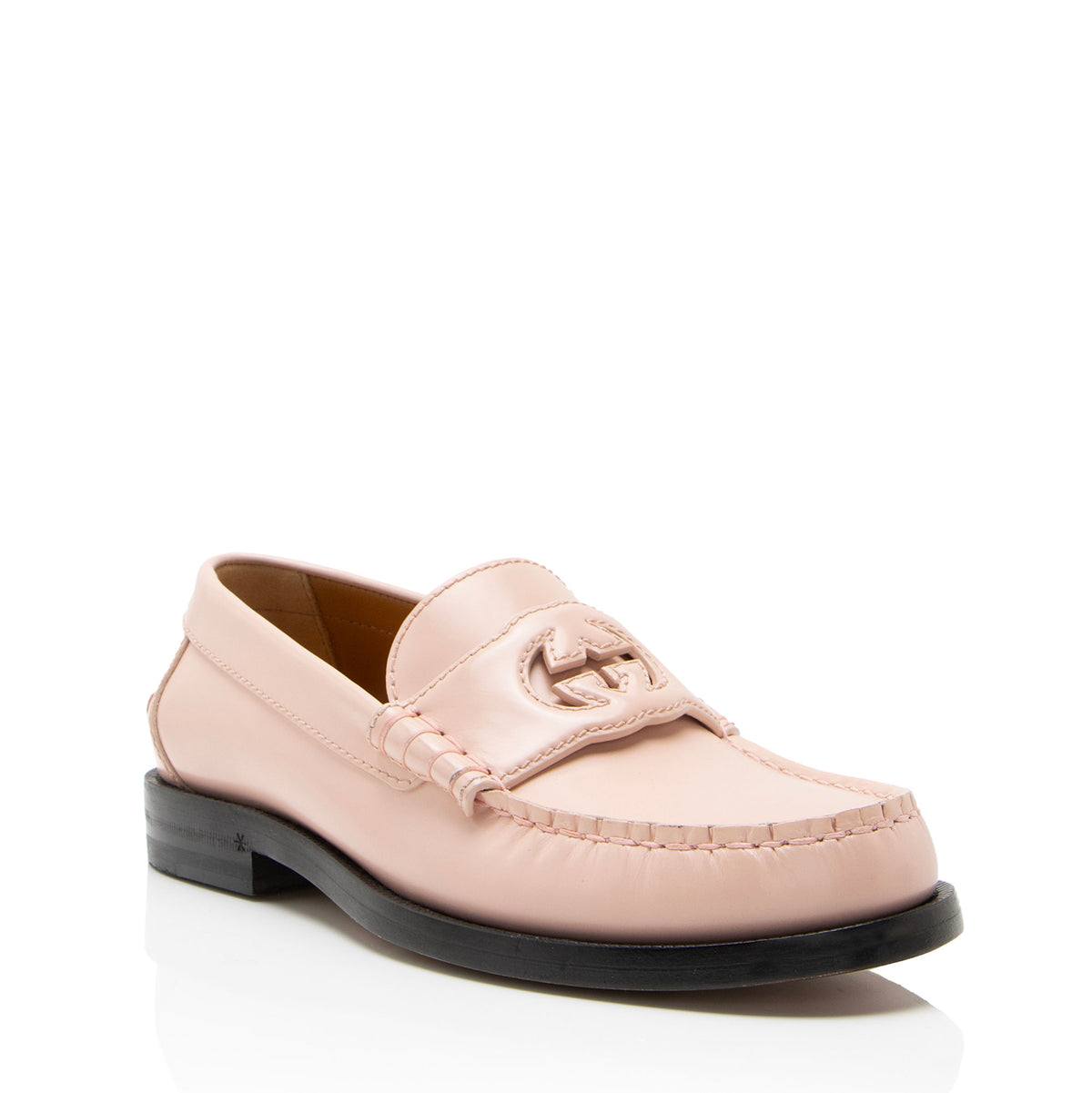 Gucci Leather Interlocking G Cutout Loafers - Size 6.5 / 36.5