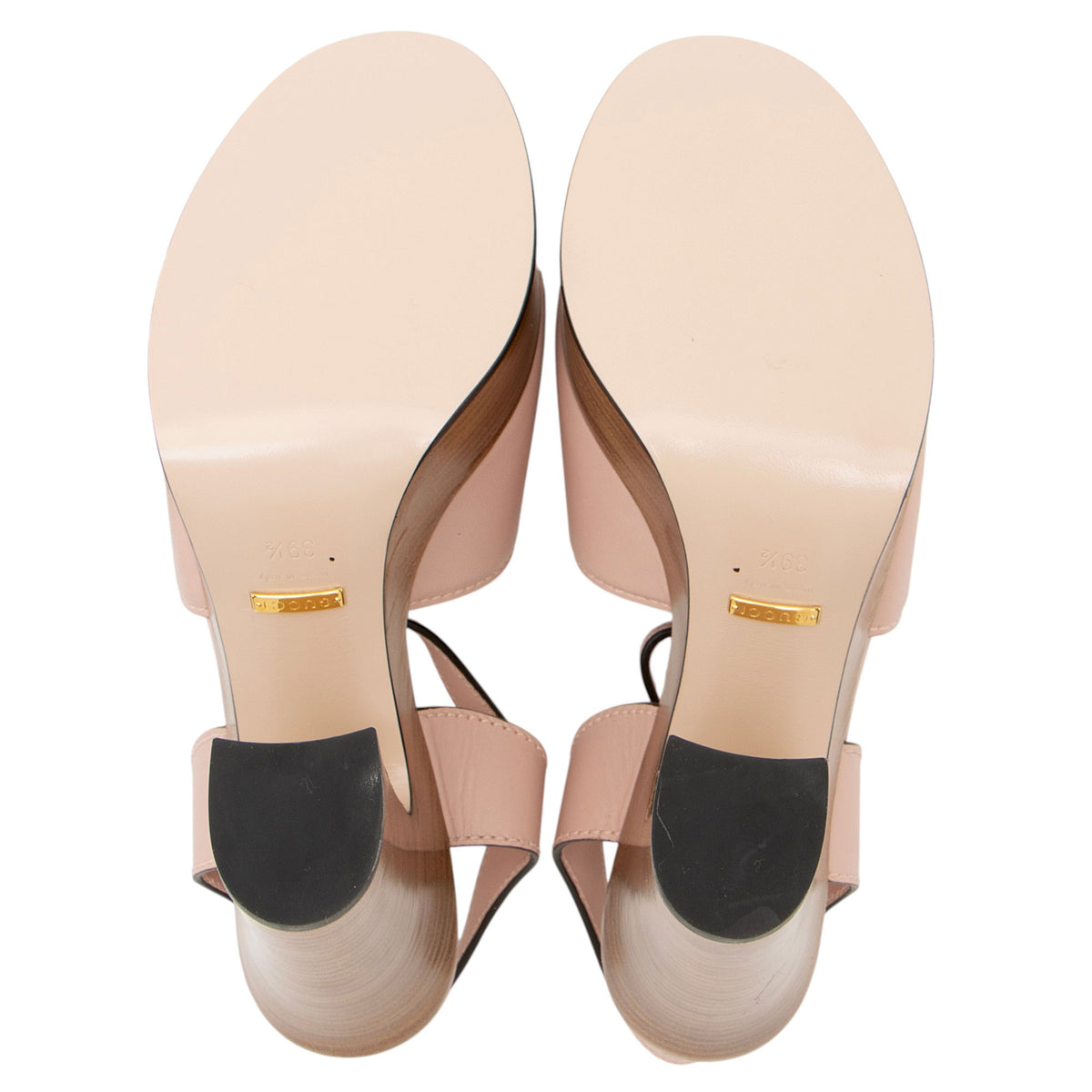 Gucci Leather Interlocking G Cutout Platform Sandals - Size 9.5 / 39.5