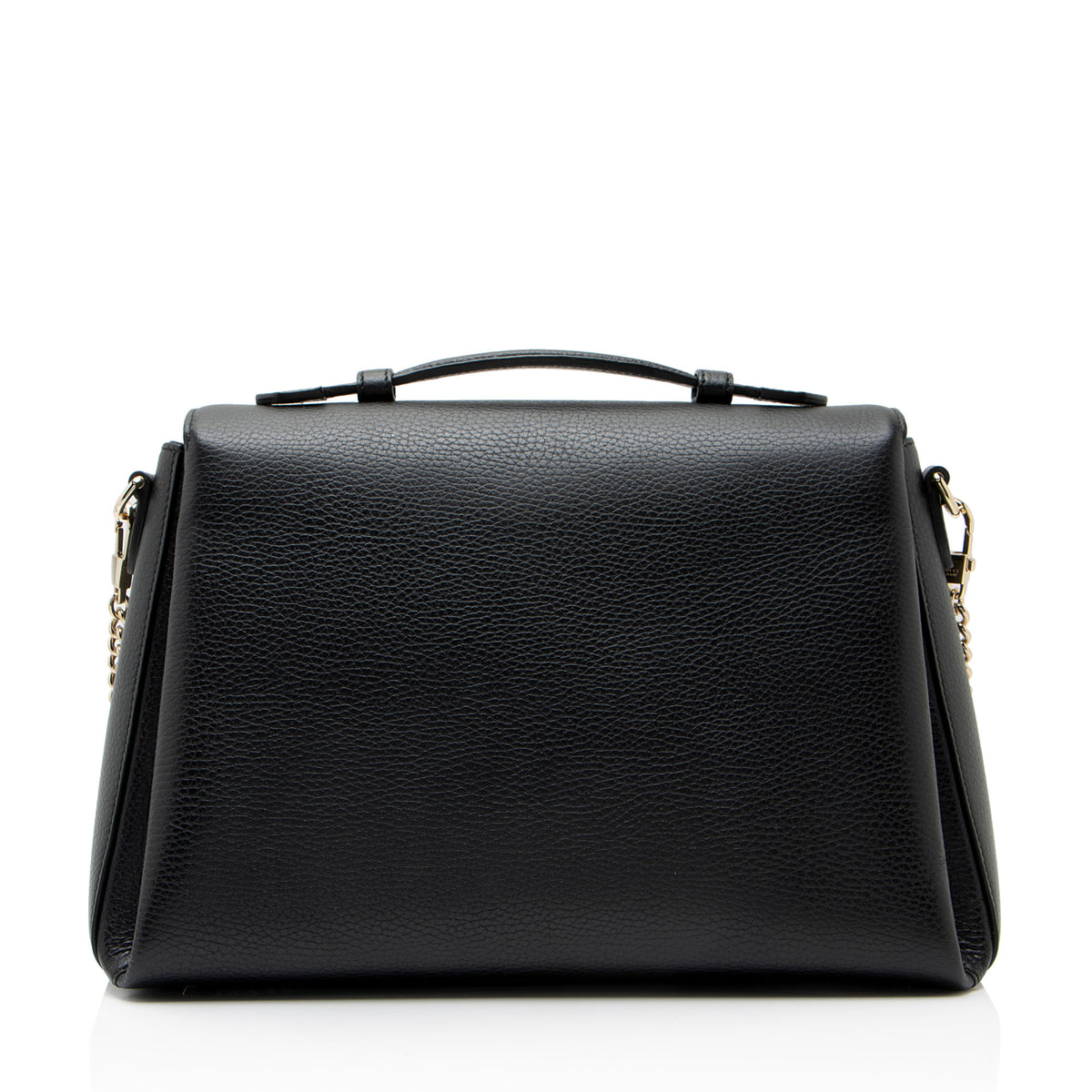 Gucci Leather Interlocking G Medium Top Handle