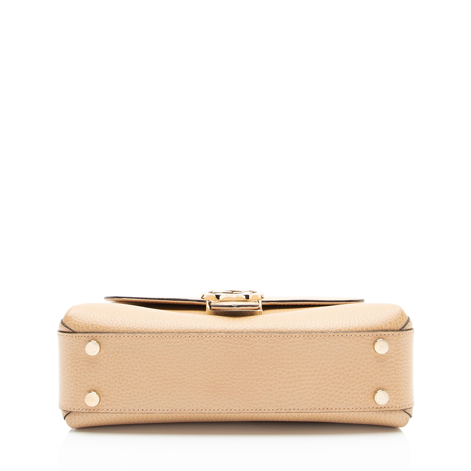 Gucci Leather Interlocking G Small Top Handle