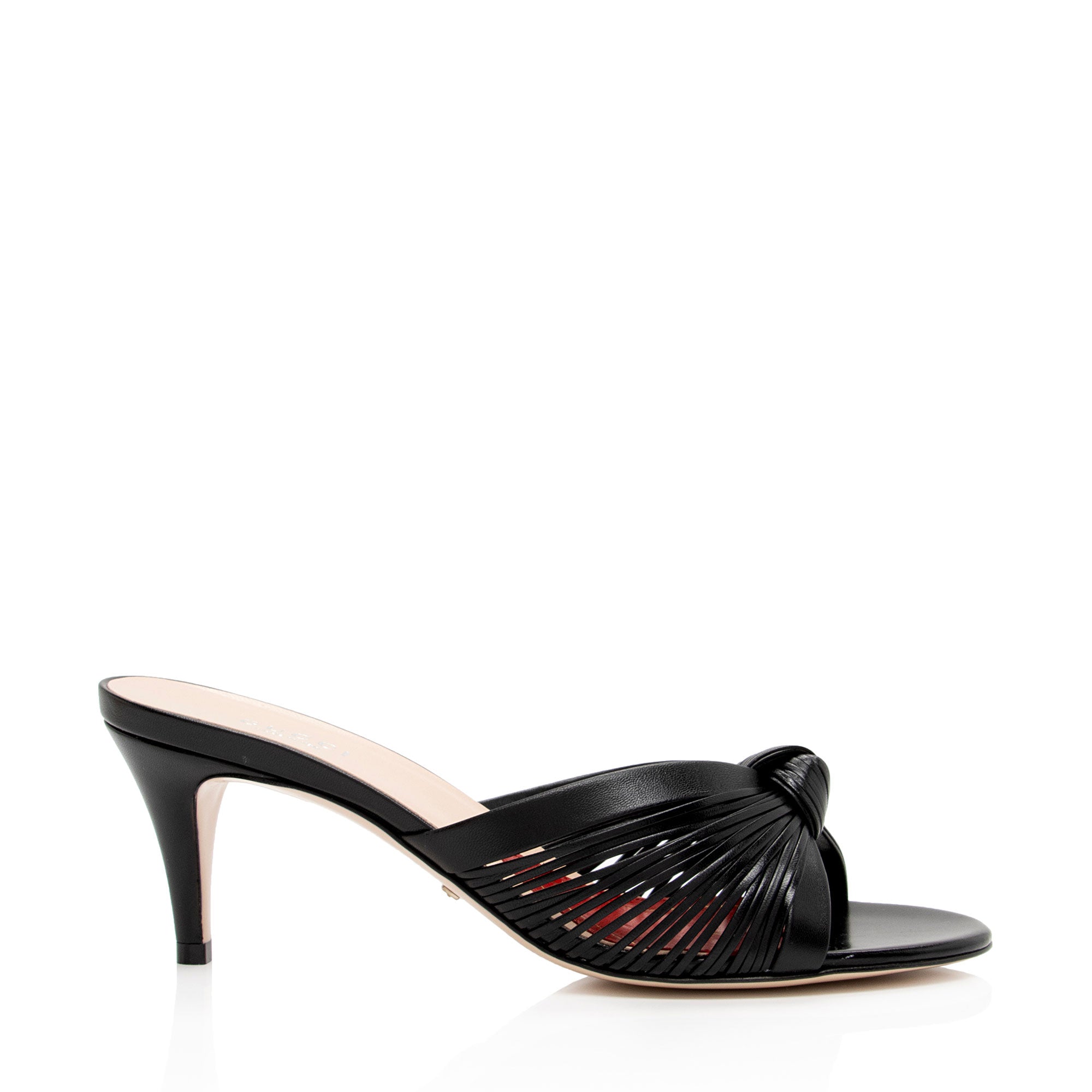 Gucci Leather Knot Sandals - Size 7.5 / 37.5 (SHF-CuMczF)