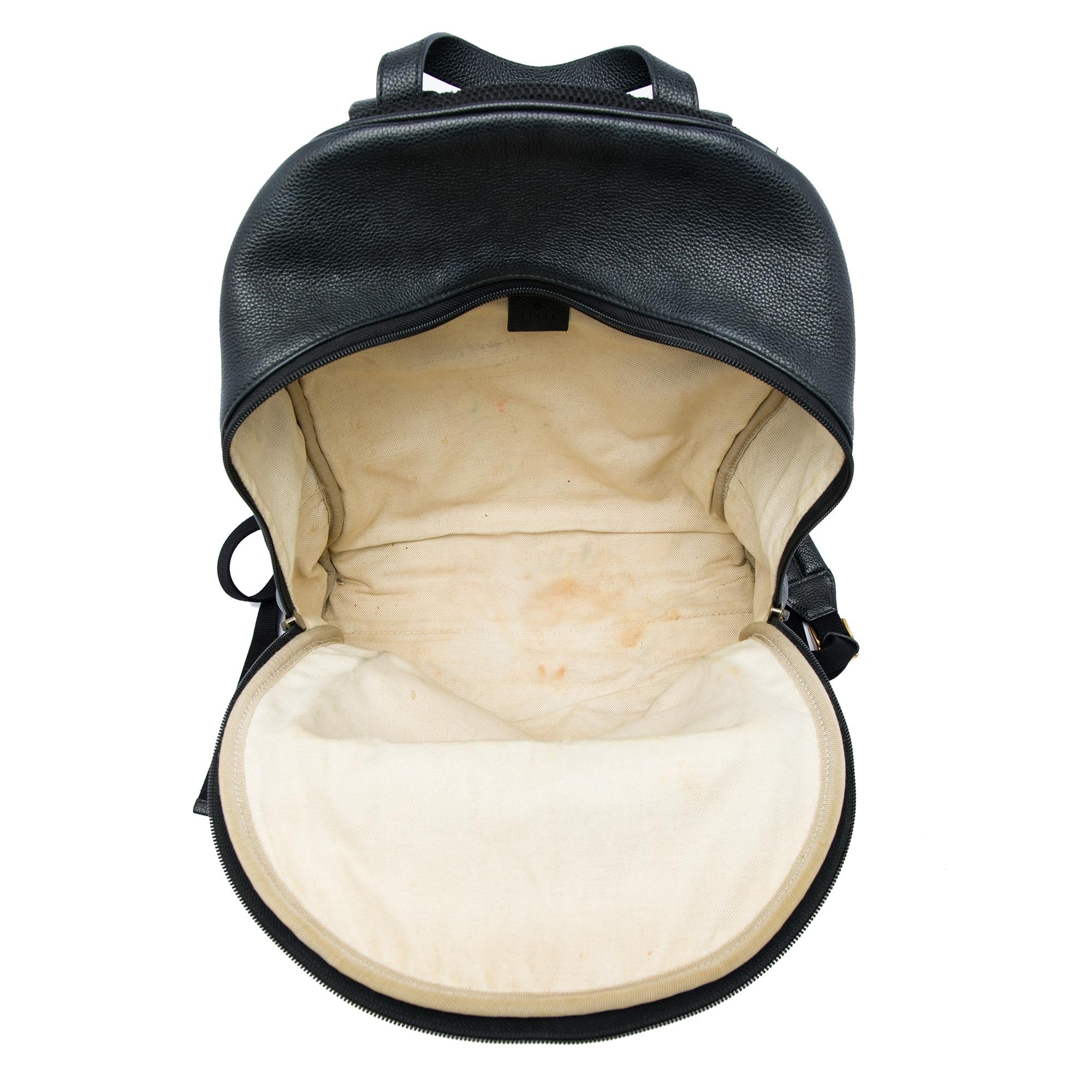Gucci Leather Logo Backpack