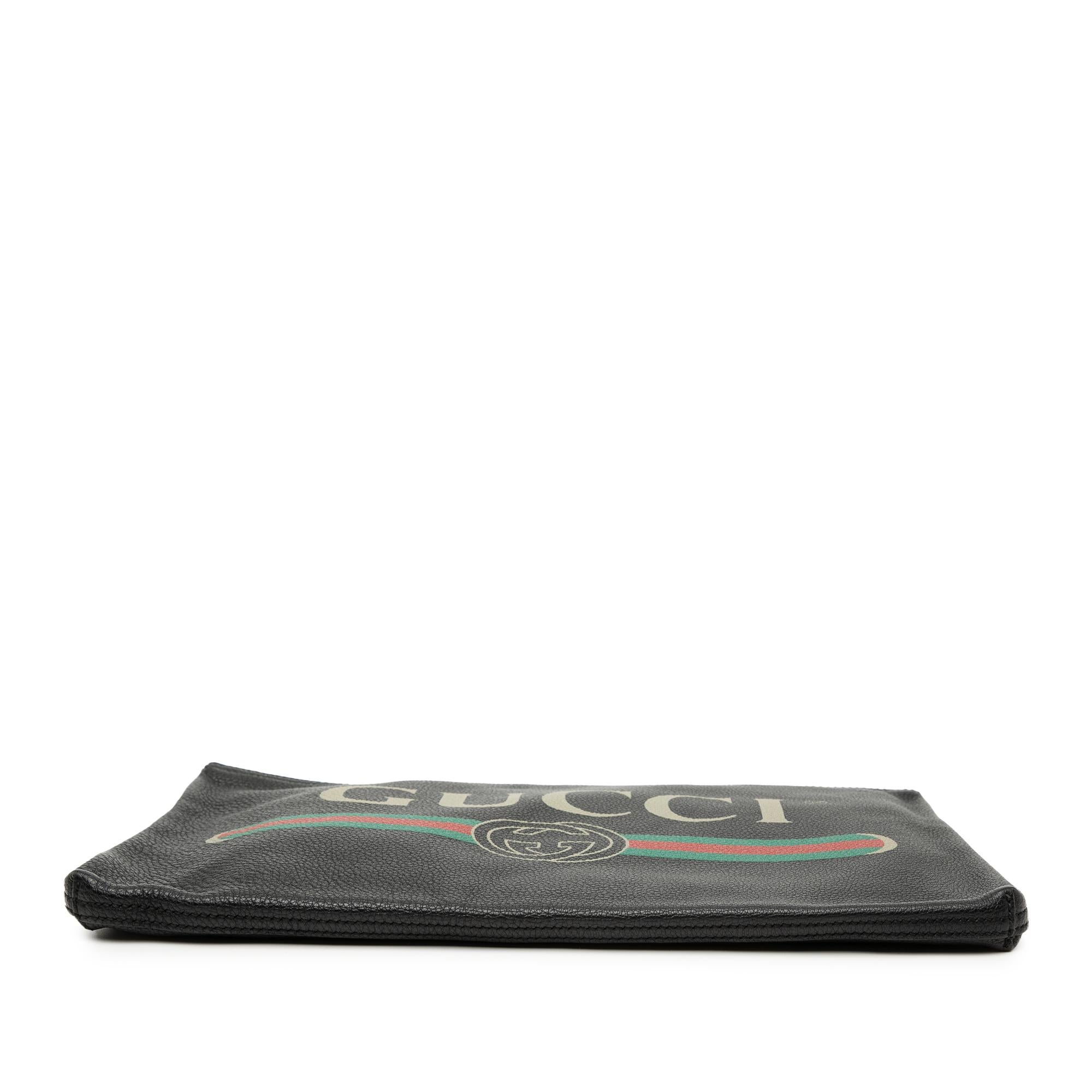Gucci Leather Logo Clutch