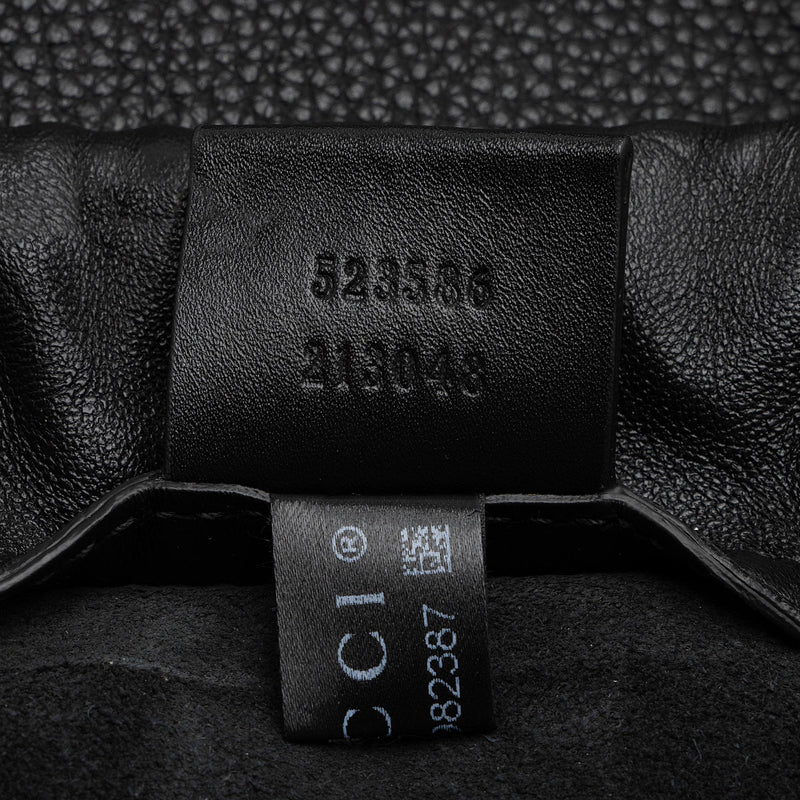 Gucci Leather Logo Drawstring Backpack (SHF-Gg5KaW)