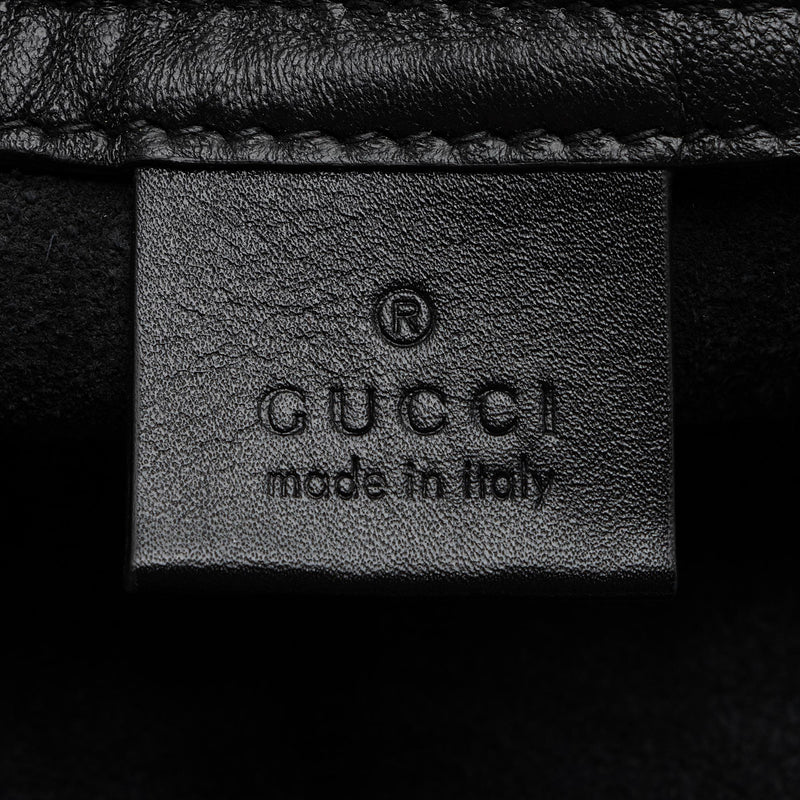 Gucci Leather Logo Drawstring Backpack (SHF-Gg5KaW)