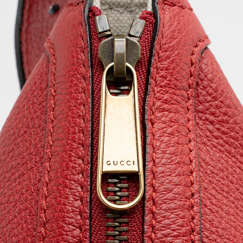 Gucci Leather Logo Half Moon Messenger Bag (SHF-21798)