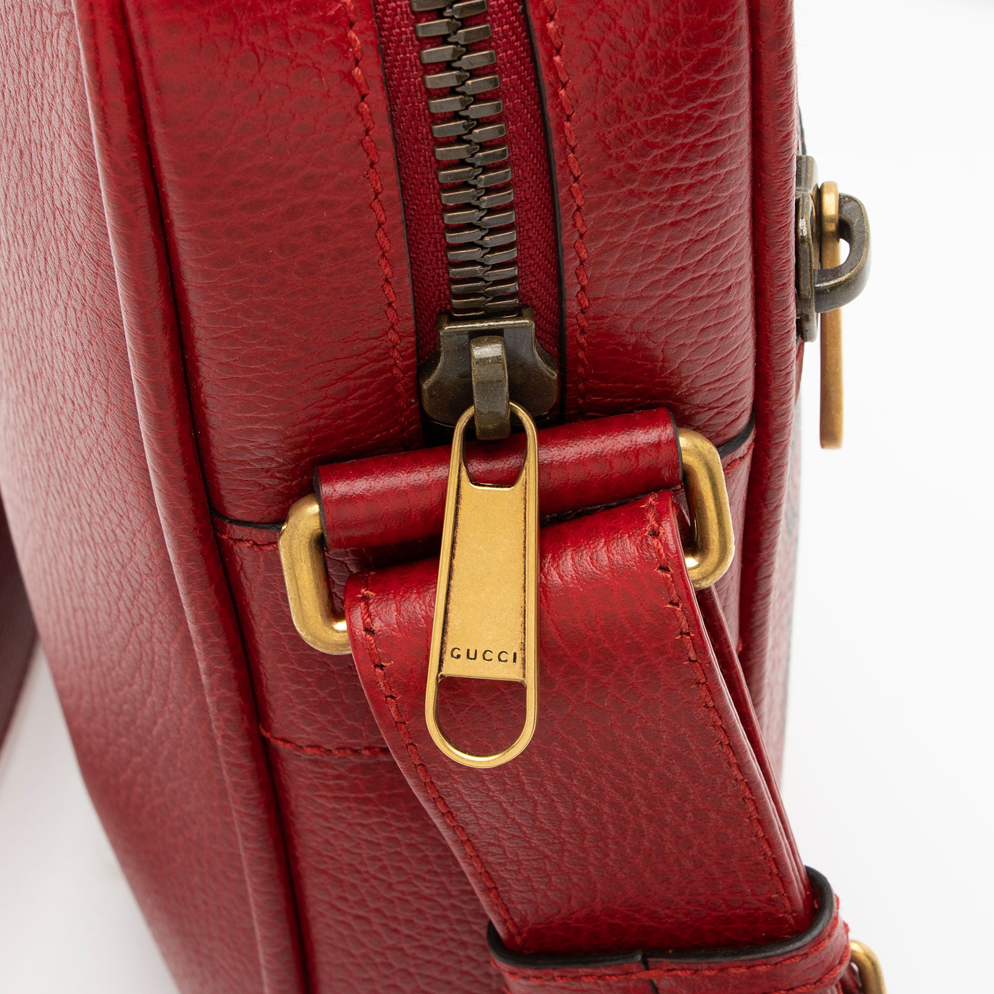 Gucci Leather Logo Messenger
