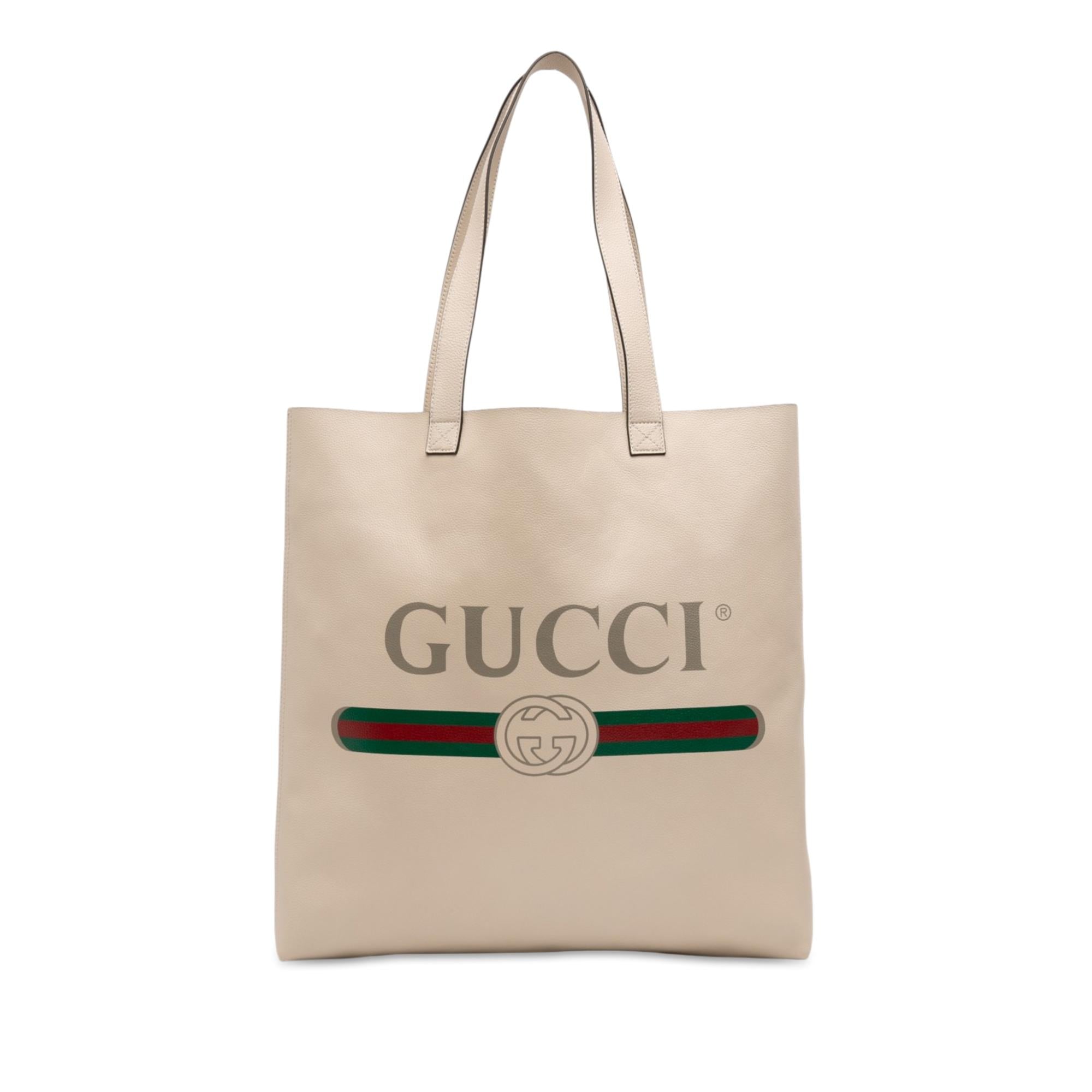 Gucci Leather Logo Tote