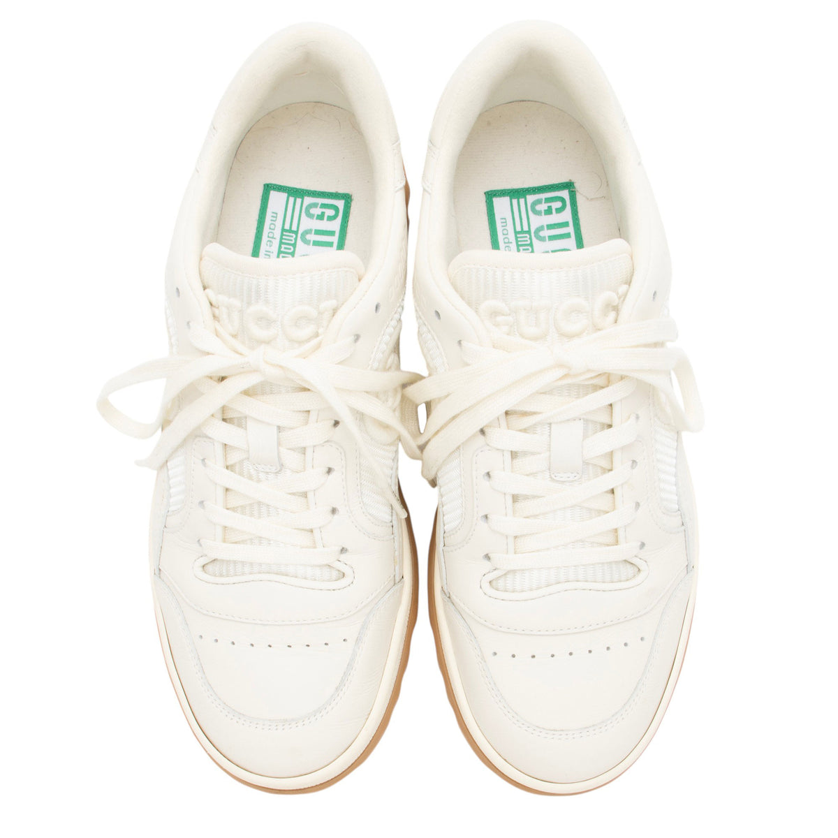 Gucci Leather Mac80 Sneakers - Size 8.5 / 38.5