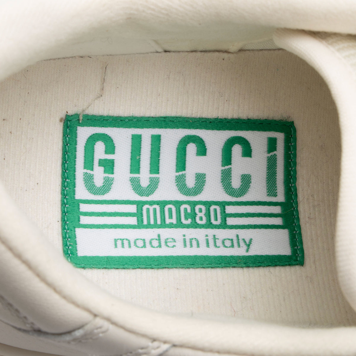 Gucci Leather Mac80 Sneakers - Size 8.5 / 38.5