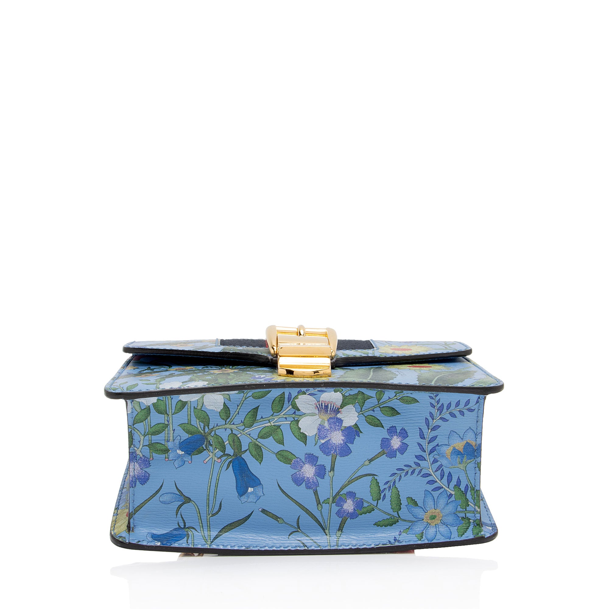 Gucci Leather New Flora Sylvie Mini Chain Bag (SHF-Yl1uiM)