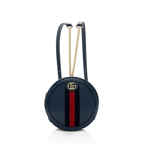 Gucci Leather Ophidia Round Mini Backpack (SHF-17952)