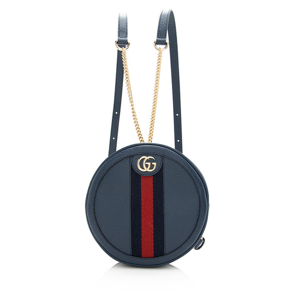 Gucci Leather Ophidia Round Mini Backpack (SHF-21087)