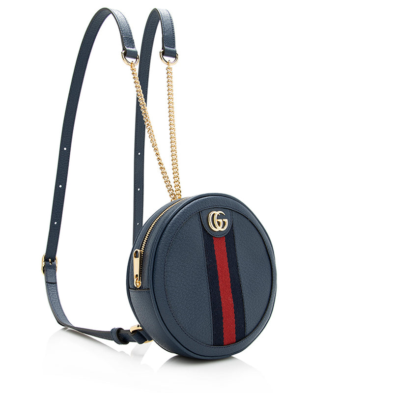 Gucci Leather Ophidia Round Mini Backpack (SHF-21087)