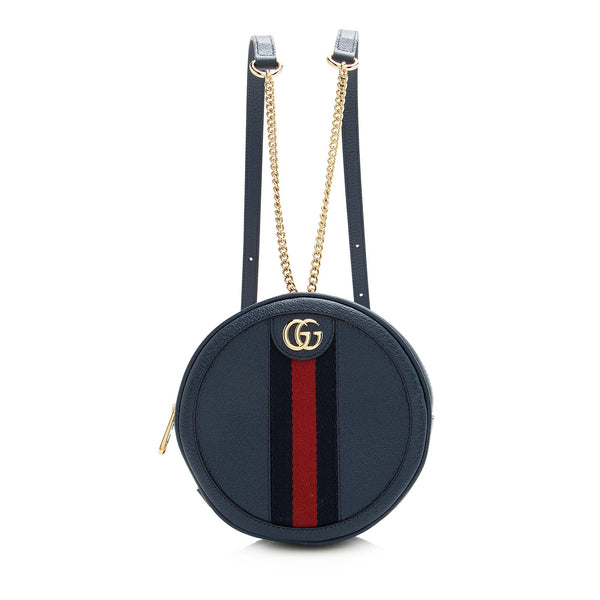 Gucci Leather Ophidia Round Mini Backpack (SHF-22424)