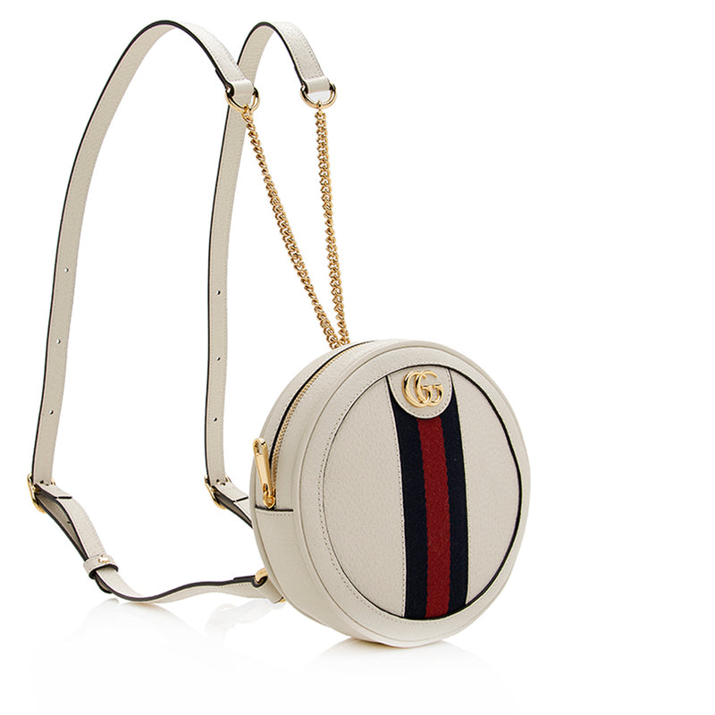 Gucci Leather Ophidia Round Mini Backpack (SHF-23889)