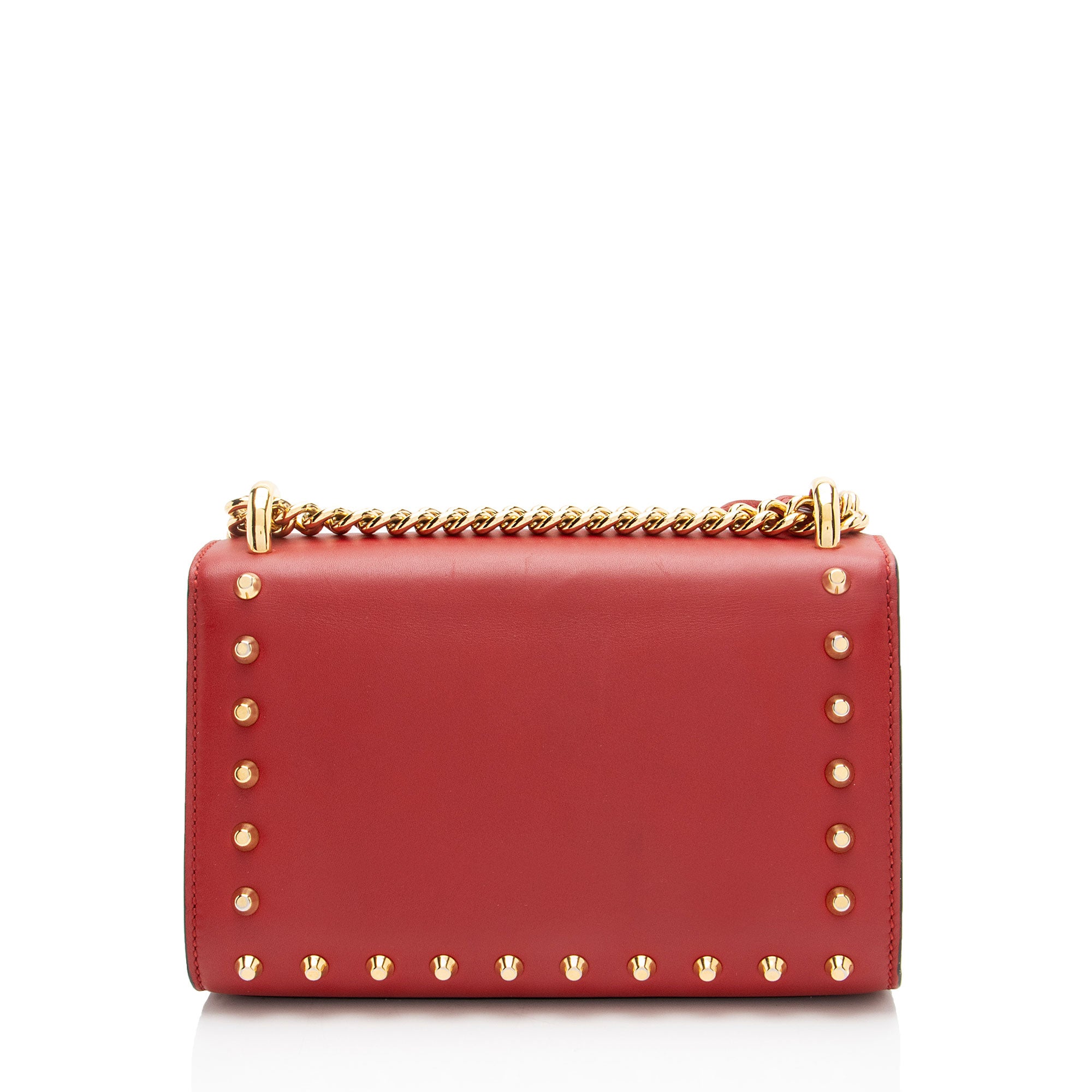 Gucci Leather Pearl Stud Padlock Small Shoulder Bag