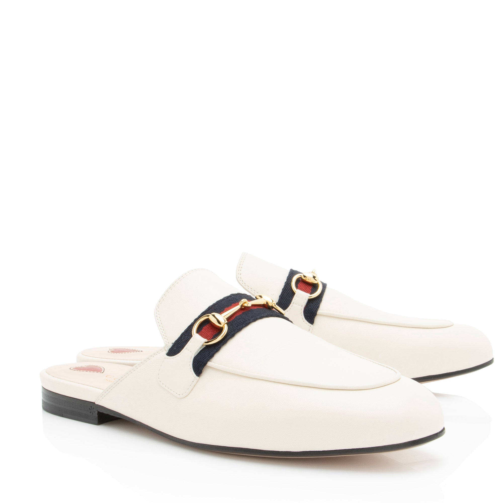 Gucci Leather Princetown Mules - Size 9.5 / 39.5