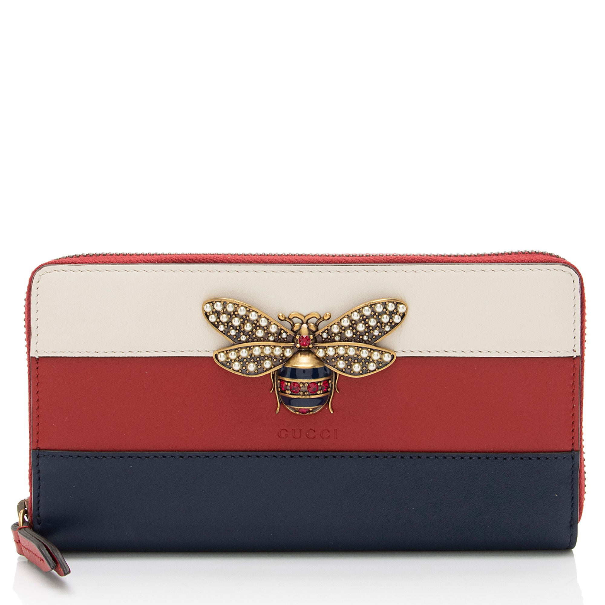 Gucci Leather Queen Margaret Zip Around Wallet (SHF-hAUh25)