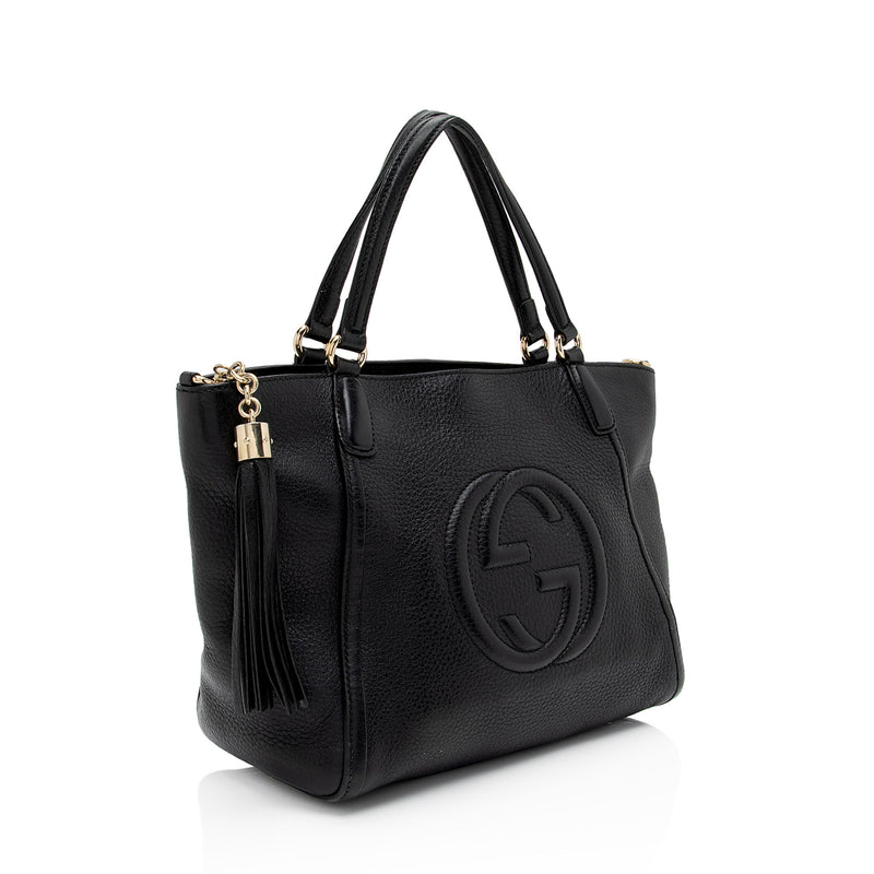 Gucci Leather Soho Top Handle Tote (SHF-LCyvXT)