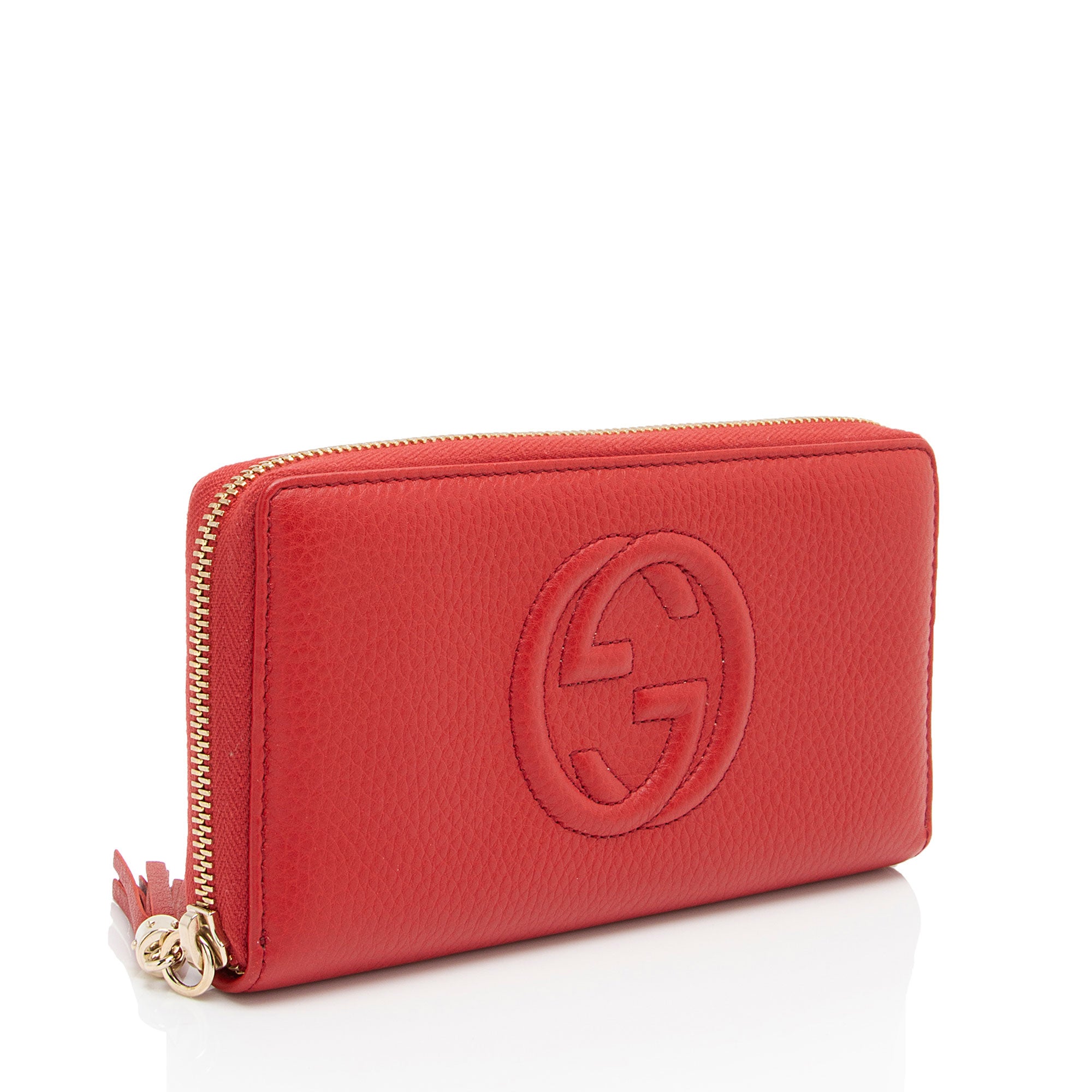 Gucci Leather Soho Zip Around Wallet