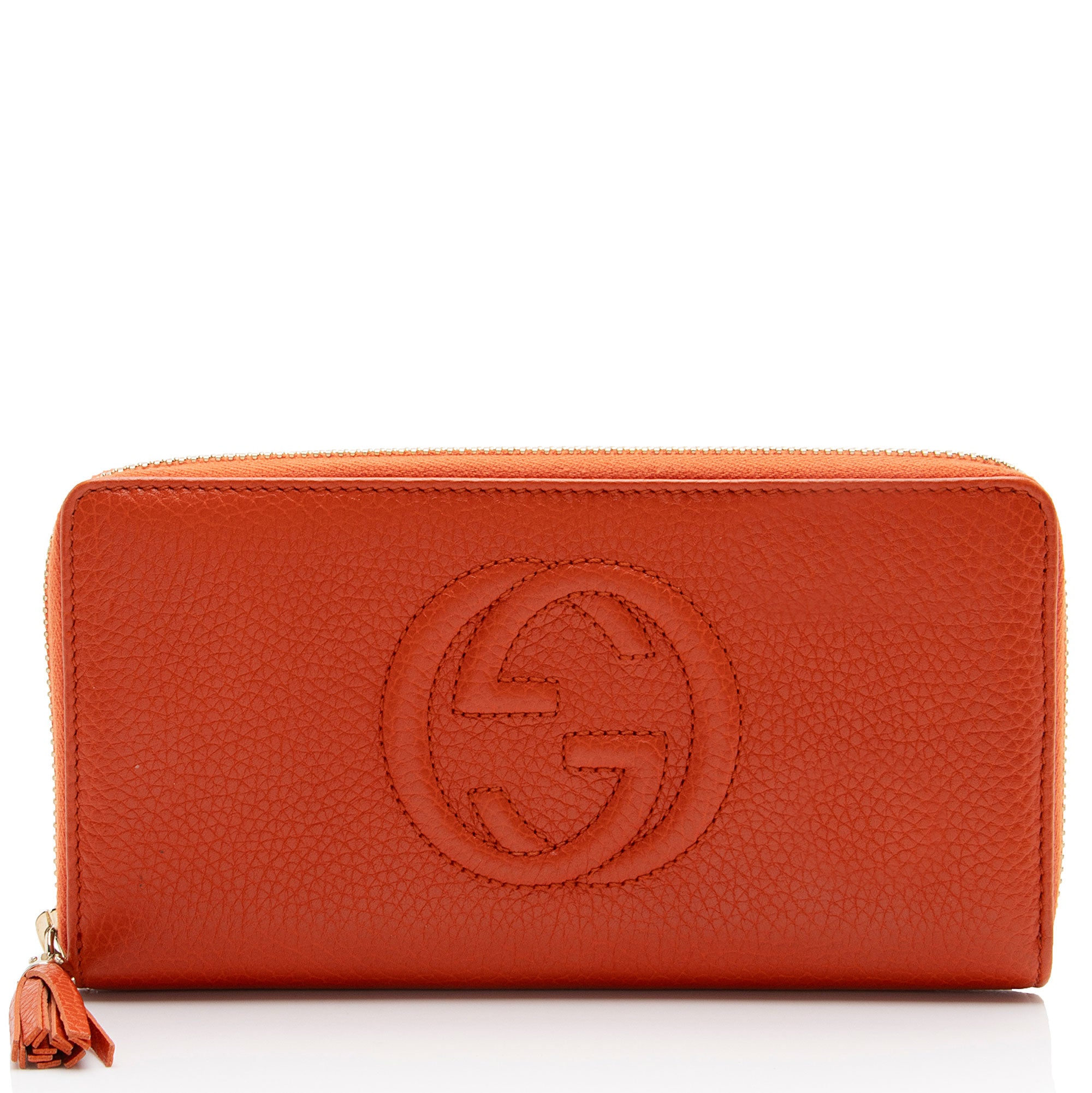 Gucci Leather Soho Zip Around Wallet