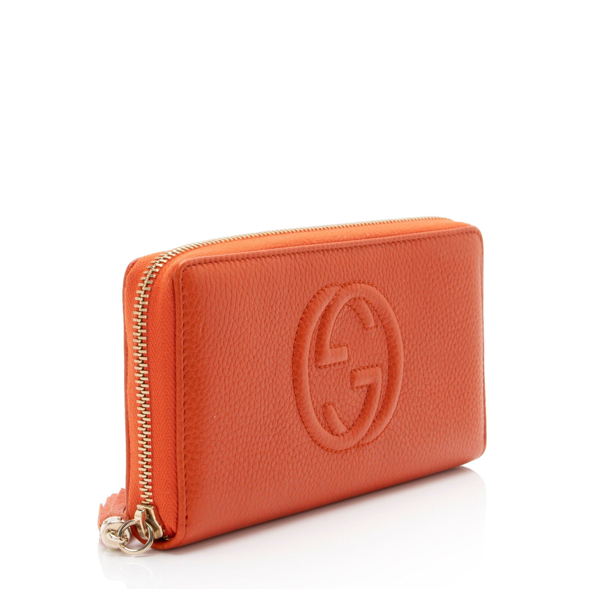 Gucci Leather Soho Zip Around Wallet