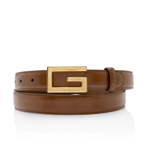 Gucci Leather Square G Slim Belt - Size 40 / 100 (SHF-rrQek9)