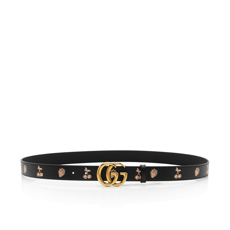 Gucci Leather Strawberry Cherry GG Marmont Belt Size 42 105 SHF R4fdtL