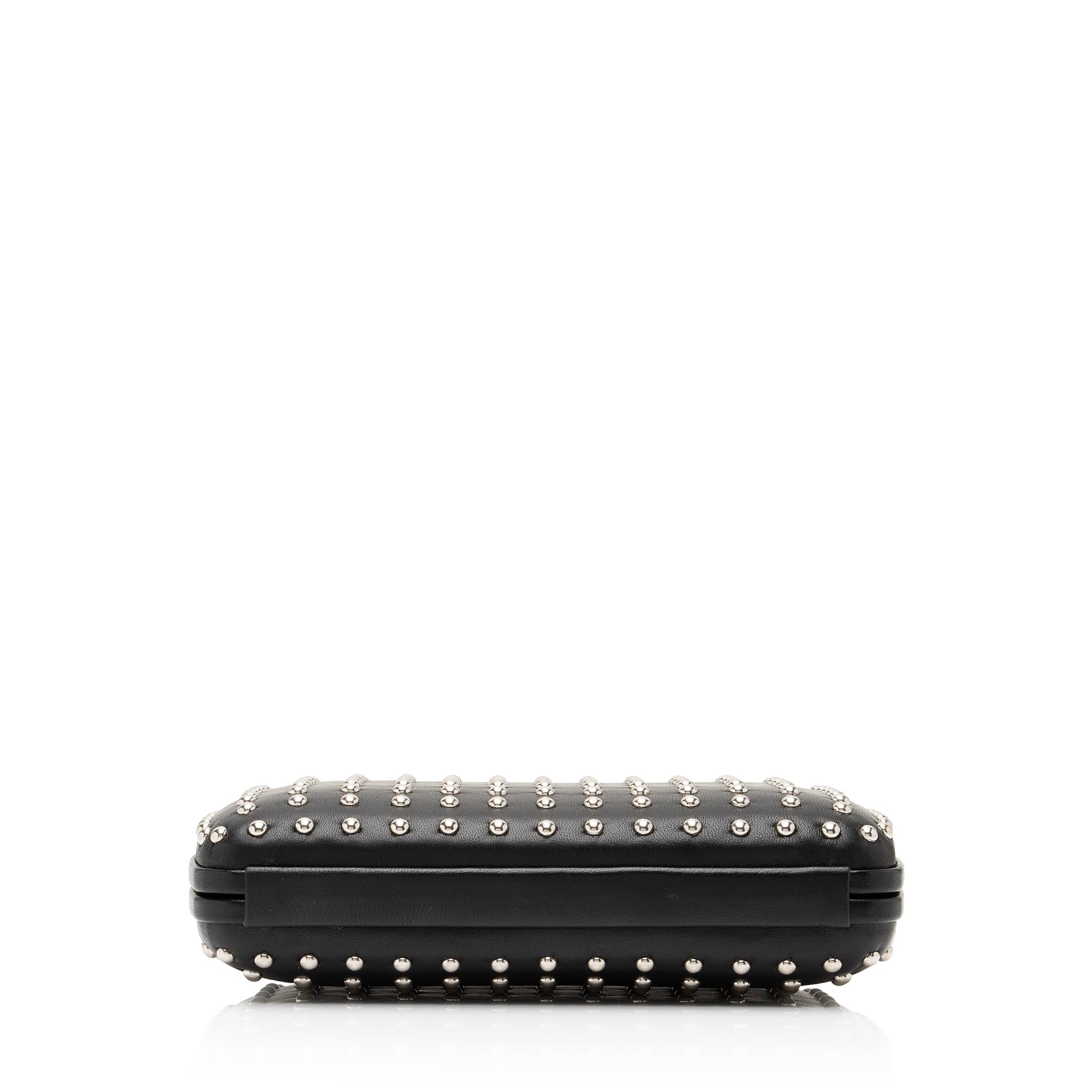 Gucci Leather Studded Broadway Clutch