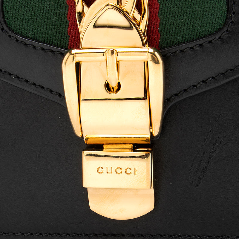 Gucci Leather Sylvie Small Shoulder Bag - FINAL SALE (SHF-19031)