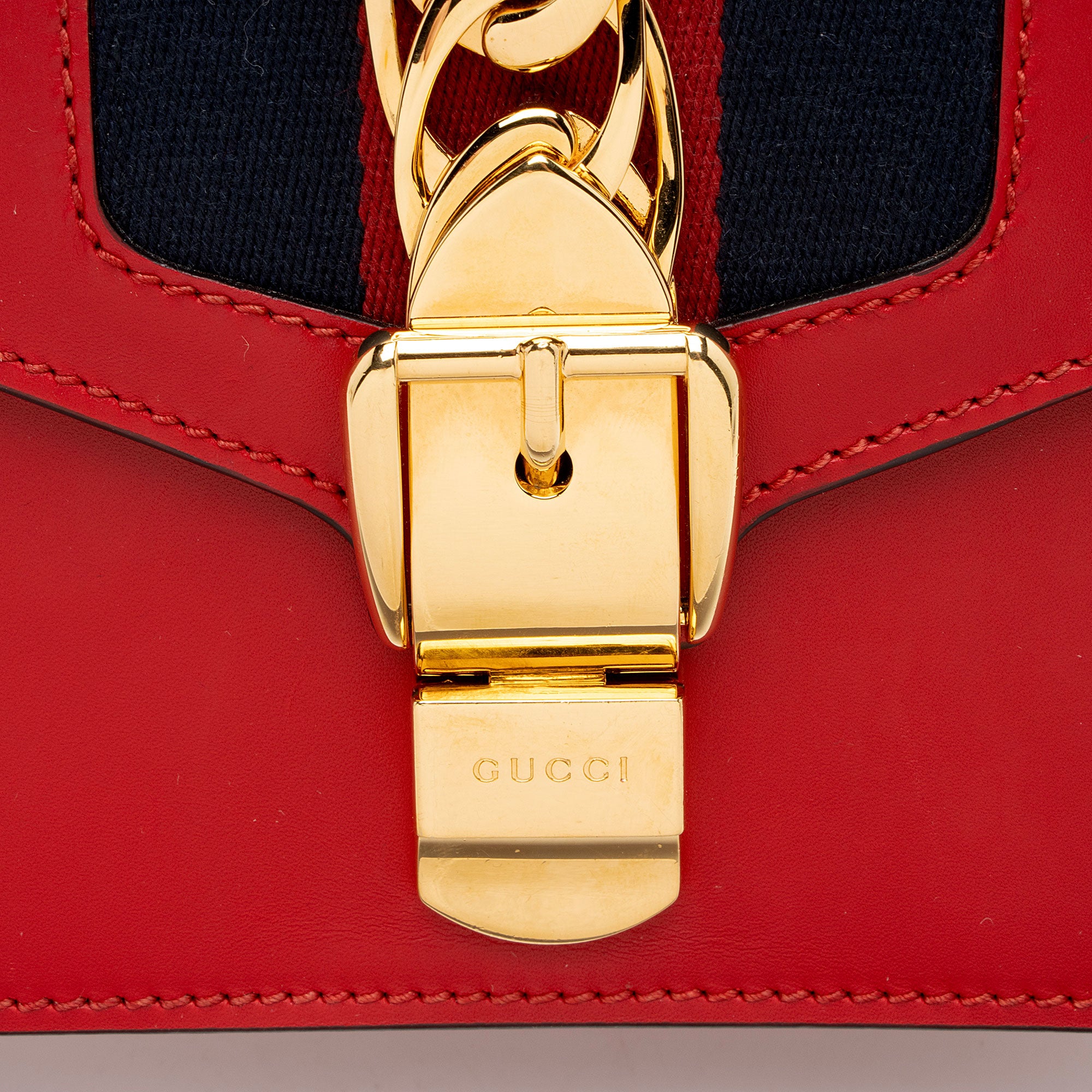 Gucci Leather Sylvie Mini Chain Bag