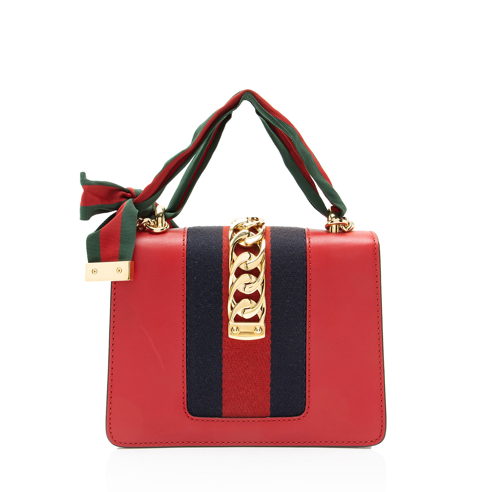 Gucci Leather Sylvie Mini Chain Bag
