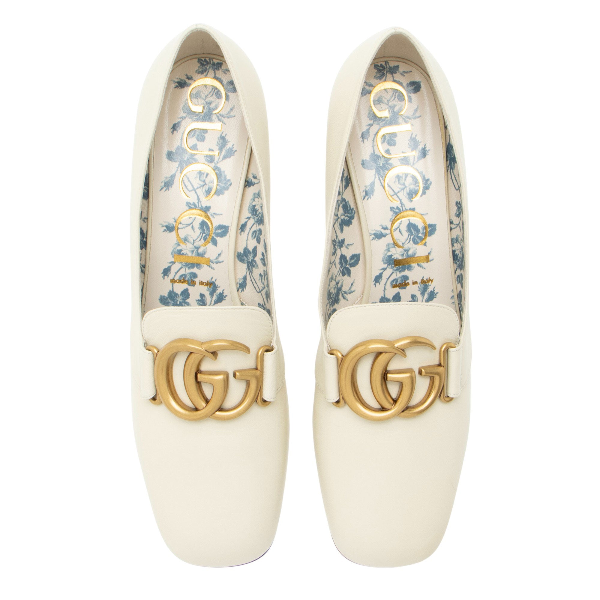 Gucci Leather Victoire GG Pumps - Size 10.5 / 40.5
