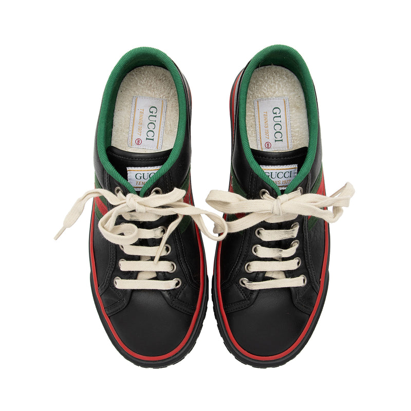 Gucci Leather Web 1977 Tennis Sneakers - Size 6.5 / 36.5 (SHF-mezO1Z)