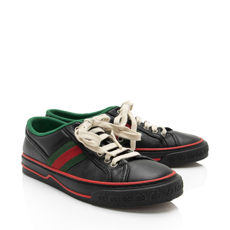Gucci Leather Web 1977 Tennis Sneakers - Size 6.5 / 36.5 (SHF-mezO1Z)