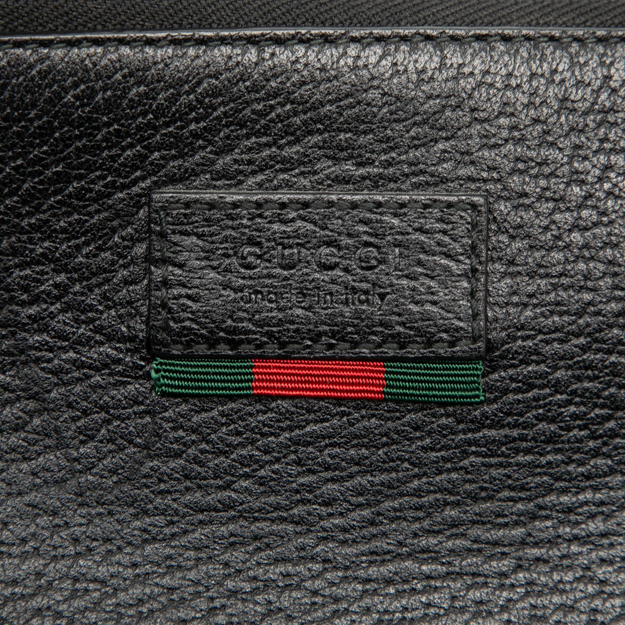 Gucci Leather Web Agora Clutch